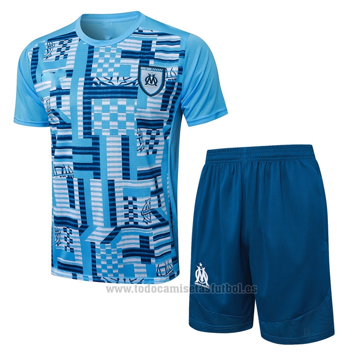 Chandal del Olympique Marsella Manga Corta 2024-2025 Azul - Pantalon Corto